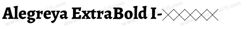 Alegreya ExtraBold I字体转换